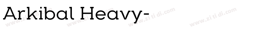 Arkibal Heavy字体转换